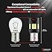 Nakamichi 7507 BAU15S PY21W Car LED Bulb Bright 30-SMD 3020 Chip with Canbus Error-Free 12,000 RPM Fan for Brake Turn Signal Indicator Reverse Parking Tail Light (Monza Red, 30 LEDs, Pack of 2)