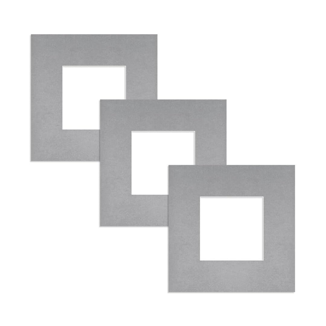 Alison Kingsgate 10X10 Silver Picture Mount - 5X5 Aperture - Pack 3 — image 1