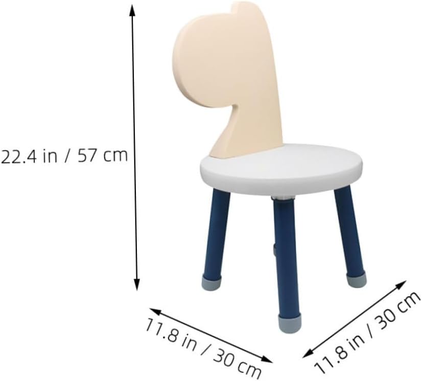 Ciieeo Heavy Duty Plastic Kids Chair with Backrest Non-Slip Toddler Stool for Indoor Outdoor Use Ergonomic Design for Home Kindergarten and Playroom
