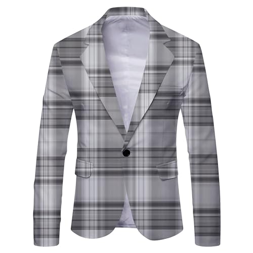 Blazer léger à 1 bouton homme veste chic imprimé graphique 3D premium