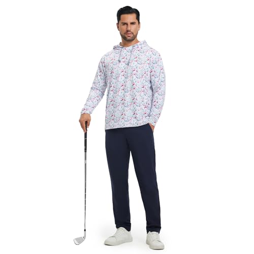 Image of M MAELREG Hoodies for Men Golf Fleece Hooded Sweatshirts Dry Fit Athletic Lightweight Casual Midlayer Mens Hoodies Pullover