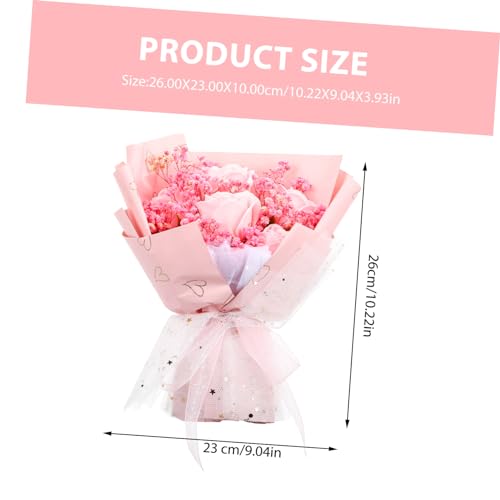 Ramo de flores secas LIFKOME rosa para decoración y eventos miniatura 2