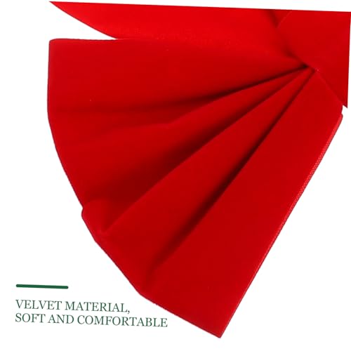 Lazos rojos grandes SHOWERORO para coronas navideñas y decoración de árboles 8