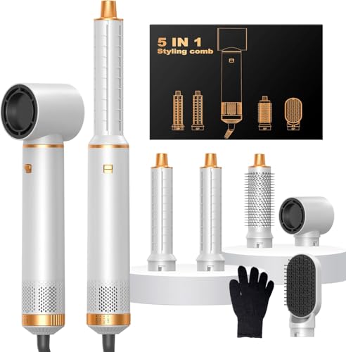 OKWRAP Airbrush 5 en 1 Air Styler 5 en 1 Hair Styler avec Seche Cheveux Ionique, Boucleur a...
