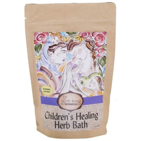 Birth Song Botanicals Children's Healing Herb Bath Steam for Soothing, Allergy, Herbal, Cold, Respiratory, Immune Support, Cough, Congestion, All Natural, Plant Based, 8oz Bag Cover