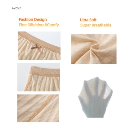 GZMM Girls Organic Cotton Underwear Briefs Toddler Boyshort Soft Breathable Hipster Panties 3-Pack for 3-13 Years4