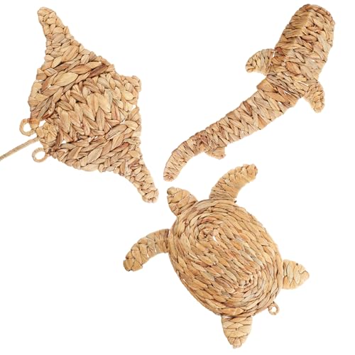 Threehoney 3 Pcs Boho Christmas Beach Bathroom Decor 3 Size