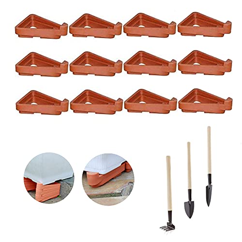 BAYINBROOK Pies de Maceta, Transpirabilidad para Evitar la Putrefacción para Macetas Grandes Pequeñas Jardinería Interior Exterior, Mini Herramientas de Jardín como Regalo (Triángulo grande, 12)