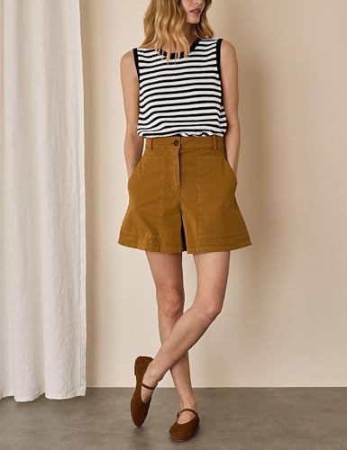 Image of Hongsui Women's Striped Color Block Sweater Vest Ribbed Knit Tank Tops Oversized Crewneck Pullover