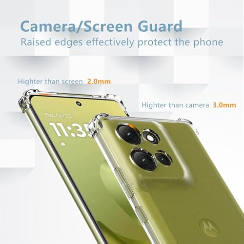 Image of REALCASE Silicone Moto G86 5G / G86 Power 5G Back Cover Case, Scratch Resistant Protective Crystal Clear Transparent Shock Proof Bumper Back Cover Case for Moto G86 5G / G86 Power 5G