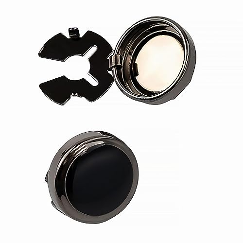 Image of Mens Button Covers Tuxedo Shirt Cufflinks Alternative | Fake cufflinks and alternative fashion jewelry accessories for mens formal business dress shirts suits and groomsmen