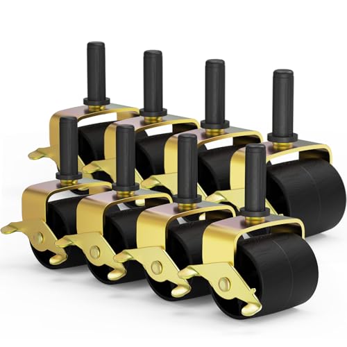 woiron Bed Frame Wheels Bed Frame Casters Bed Rollers with Socket Sleeve Insters Set of 8