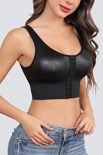 Post Surgery Compression Bra - Women's Front Closure Bra with Adjustable Straps Wirefree Sports2