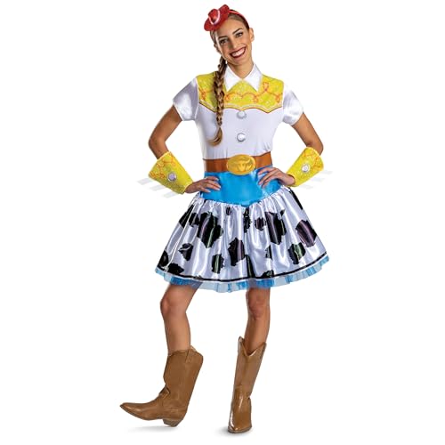 Disney Toy Story Adult Jessie Glam Costume, Officially Licensed Halloween Dress Up Outfit and Accessories