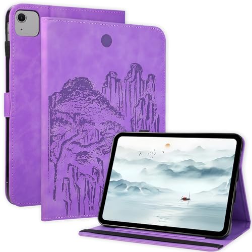 Étui iPad Air 11 M4 violet, support iPad Air 5 4 génération 10.9 pouces cuir PU