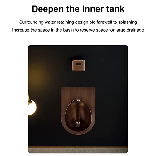 OTQEFTN Men's Metal Urinal, Wall-Mounted Automatic Flushing Small Vertical Urinal with Sensor Valve Flushing, Suitable for Family, Hotel, School Use