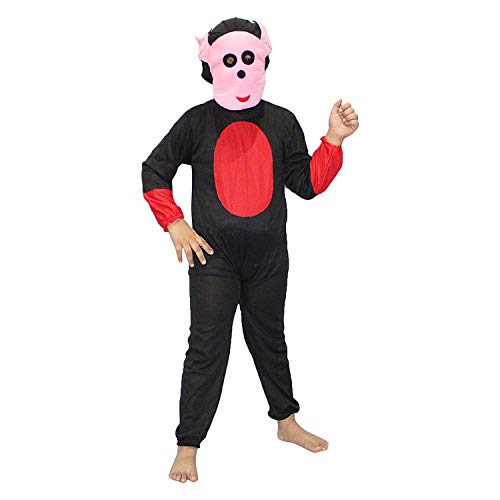 Image of Kaku Fancy Dresses Polyester Cartoon Costume -Black, 3-4 Years, For Boys & Girls