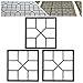 Jiubiaz Moule en Béton, Coffrage Forme en Plastique pour Dalles Ciment Brique Pierre Route, Moule à Pavé Réutilisable pour Trottoirs Pelouse Jardin (3 Pièces, 40x40x4cm)