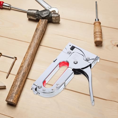 Agrafeuse manuelle multifonction métal argenté outil travail bois câble - 7