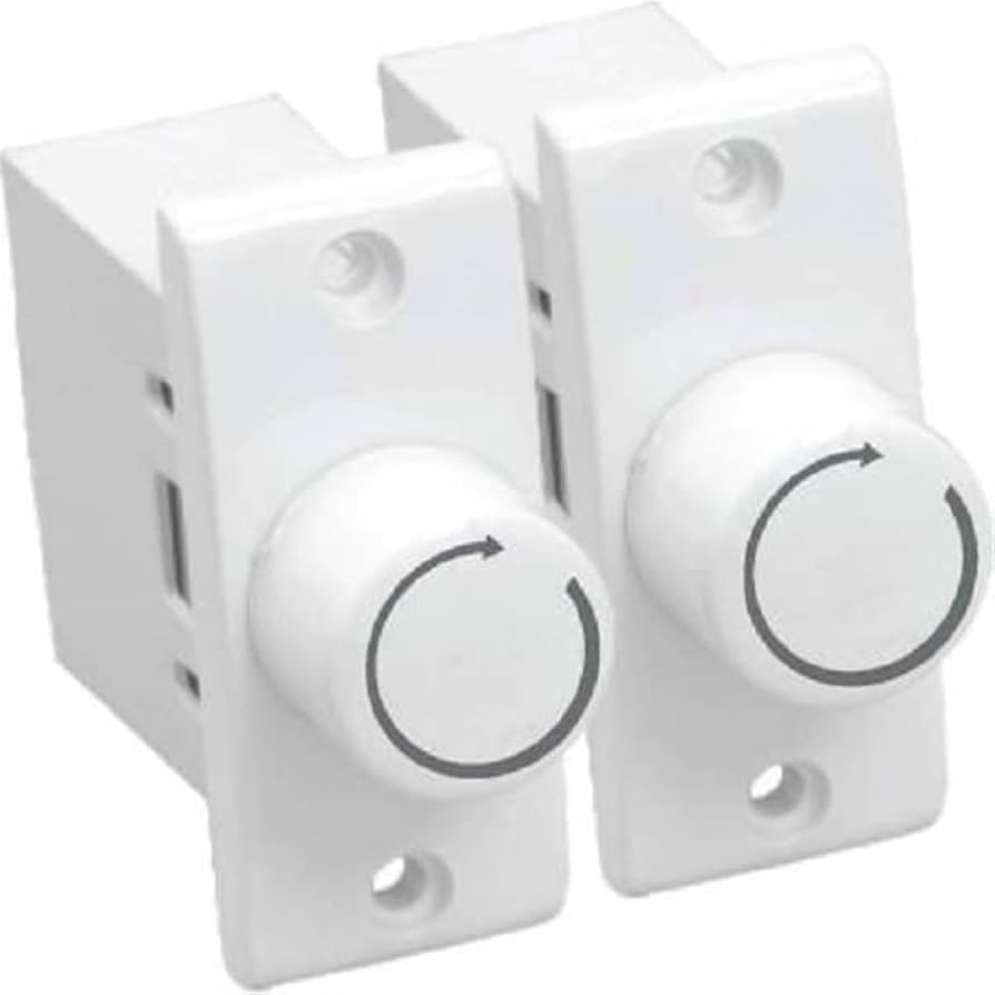 Image of SEER ceiling fan regulator Dimmer Type Regulator use in household, offices, shops, restaurants, hospitals and more (White),Non-Modular(L*B = 5.5 * 2.4cm) pack of 2