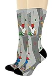 Rock Climbing Accessories Rock Climbing Socks Hiking Sock Hike Gifts 1-Pair Novelty Crew Socks