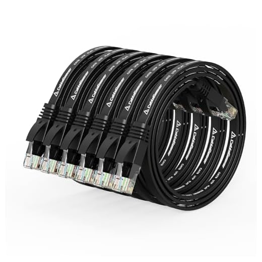 Cat 6 Ethernet Cable 1.5ft (6 Pack) (at a Cat5e Price but Higher Bandwidth) Flat Internet Network Cable - Cat6 Ethernet Patch Cable Short - Black Cat6 Computer Cable with Snagless RJ45 Connectors