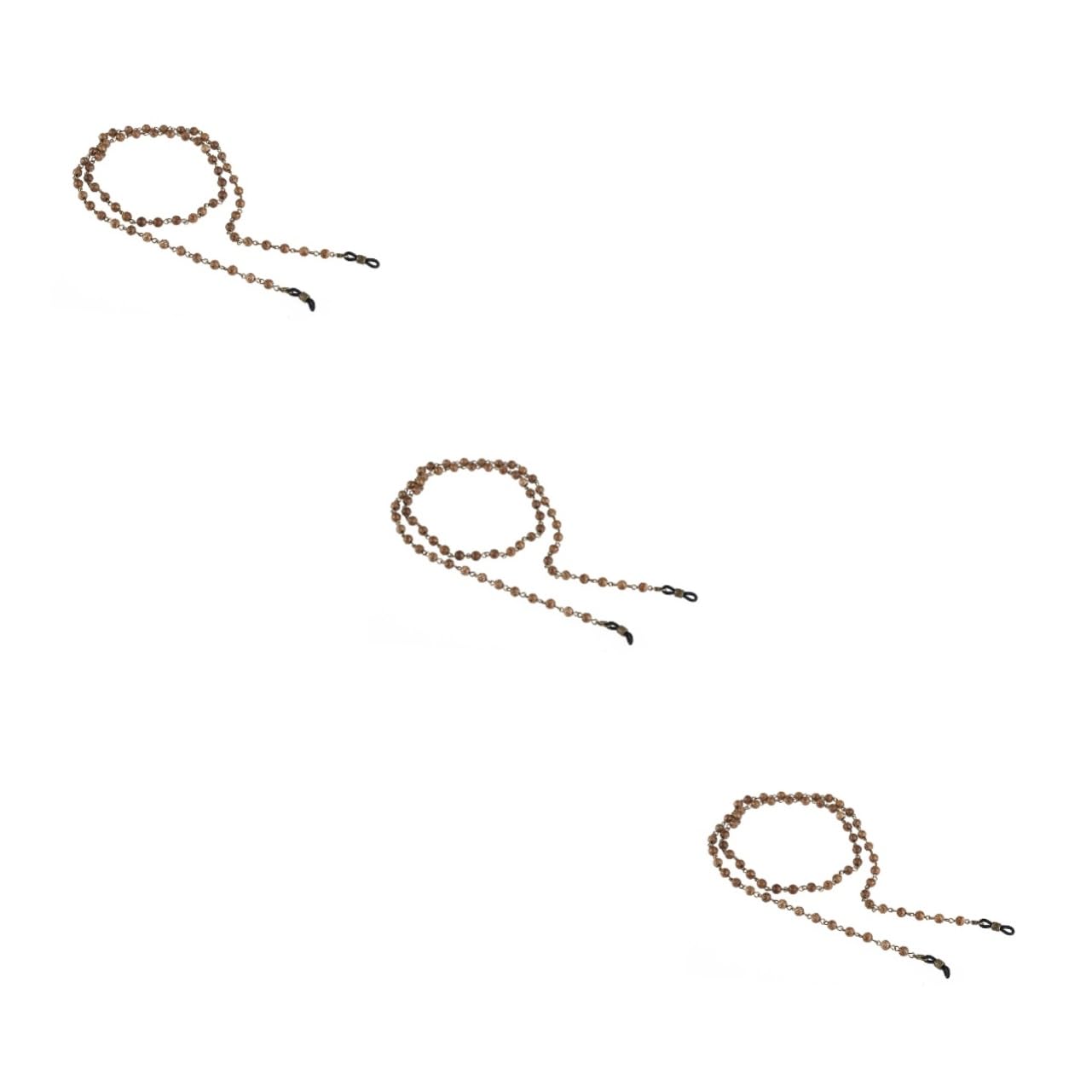 GALPADA 3stücke Wood Eyeglasses Bead Chain Neck Holder Aus Natürlichem Hartholz Stilvolle Brillenkette Mit Elastischen Gummispitzen Für Sonnenbrillen Und Lesebrillen