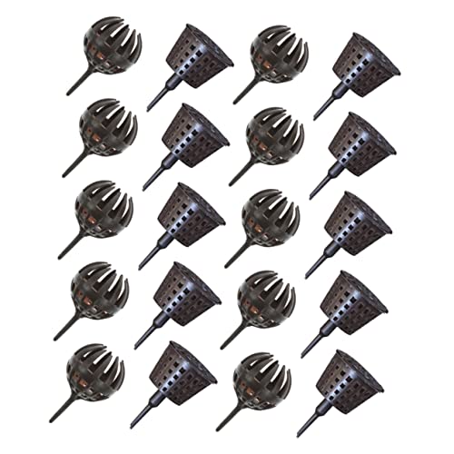 TOGEVAL 20 Piezas Caja de Fertilizante para Bonsái de Plástico Duradero Tapa Práctica para Jardinería Interior y Exterior Fácil de Usar y Almacenar