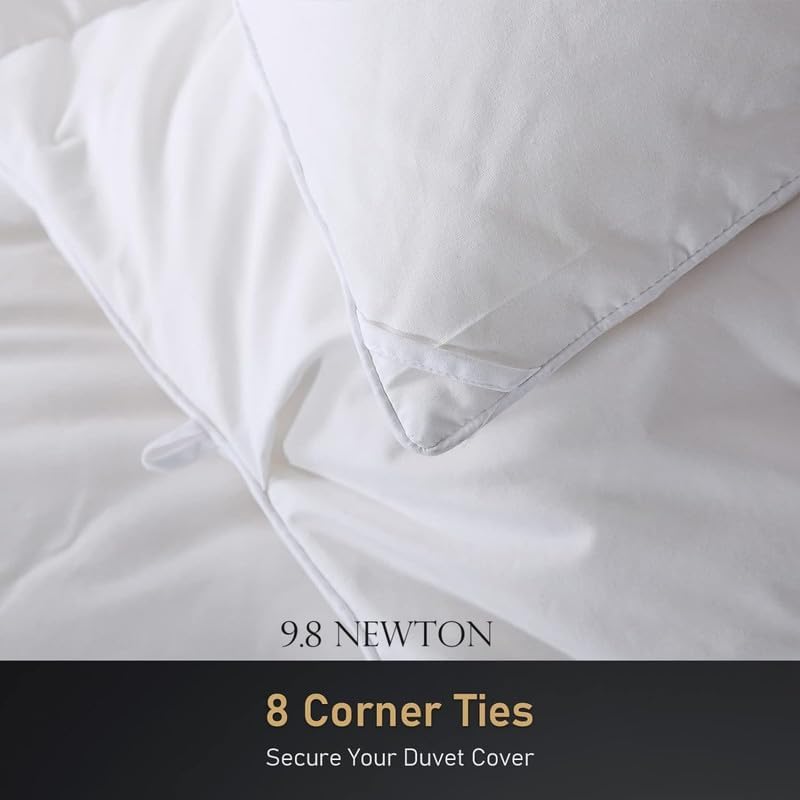 Super Soft 1000-TC All Season Down Alternative Comforter & 2pc Pillow Shams Grand King Size 106 x 106 Inches Decorative Pintuck Comforter 100% Egyptian Cotton 600-GSM Fill & 8-Corner Tabs - Image 5