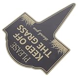 MAGICLULU Panneau Veuillez Ne Marcher Pelouse Double Face Aluminium Piquet Décoratif Rés...