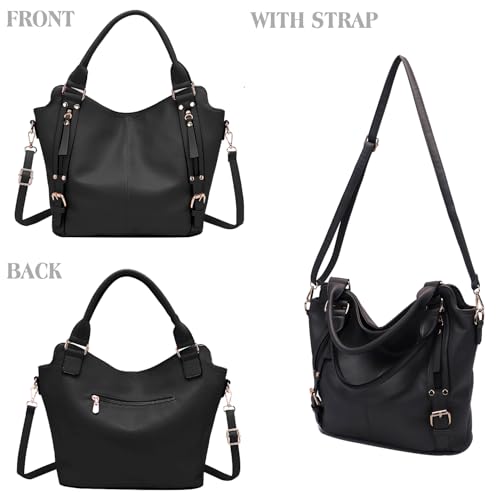 Image of Crossbody Bags for Women Large Hobo Purse Shoulder Handbag Wallet Set 2PCS | Soft PU Leather,Total 9 Pockets,Large Capacity,with a Spacious Functional Wallet,Detachable Shoulder Strap,Stylish Design