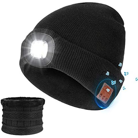 LINGSFIRE Gorro de música con Bluetooth y Faros LED Cover
