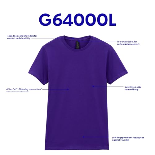 Gildan Womens Softstyle Cotton T-Shirt, Style G64000l, Multipack - Image 3