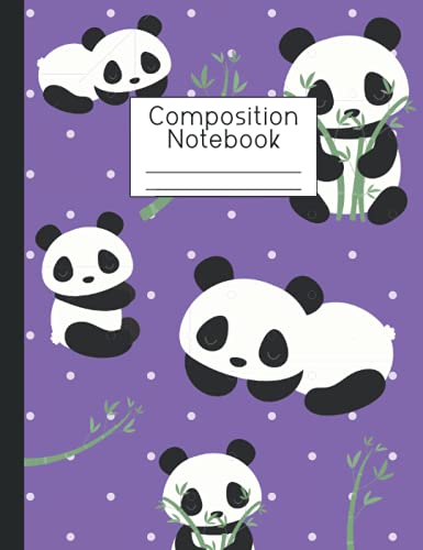 Composition Notebook: Cute Panda College Ruled Paper Notebook | Notebook for Kids Teens Students Adults for School College Home image 2