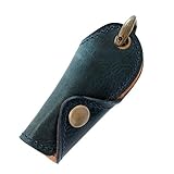 [エンドマーク] 日本製 キーケース キーホルダー 革 本革 コンパクト メンズ 1本用 金具が特徴的（ナイトブルー）