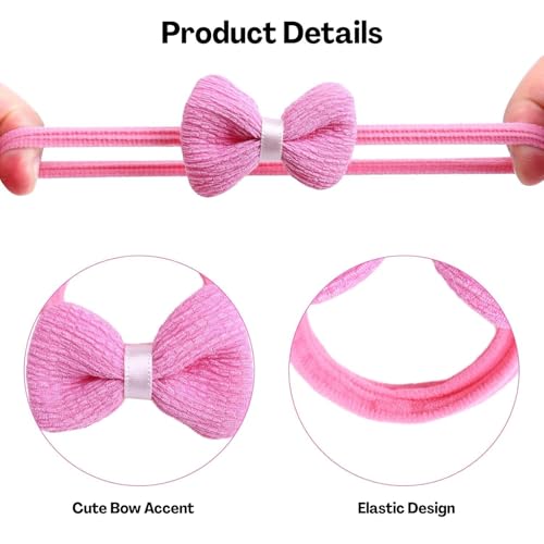 Image of BendJoy 24 Pcs Kids Hair Ties Set, Colorful Cute Hair Elastics with Soft Stretch for Girls | Butterfly & Flower | Gentle for Babies | No-Snag | Ponytail Holders | Everyday Hair Styling