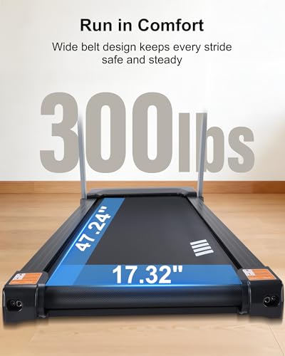 Image of HUAGEED Treadmills for Home, 15-Level Auto Incline, 17.32 inch Wide Belt, 3.0HP, 0.6-10 MPH, 300 lb Capacity Folding Running Machine, 40 Preset Programs