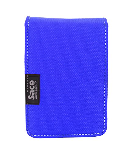 Image of Saco Dual Hard Disk Case Cover Wallet for Seagate Expansion 4TB /5TB External HDD Hard Disk Case (Maximum Size fits Upto 12.5 x 8.8 cm) - Blue