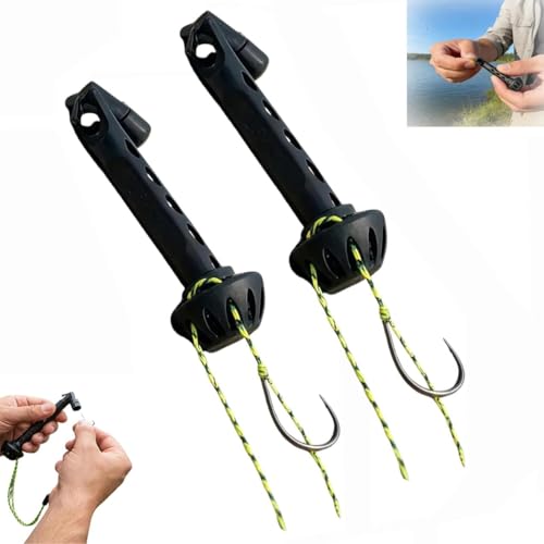 2pcs Magnetic Fly Threader, Fly Fishing Magnetic Fly Threader, Fishing Accessory to Easily Rig Small Flies & Tippet on Water, Make Fly Tying Simpler, Works with Most Hooks, tippets, and Fly Styles