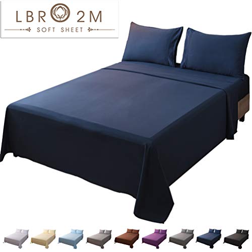 LBRO2M Bed Sheet Set Queen Size 16 Inches Deep Pocket 1800 Thread Count