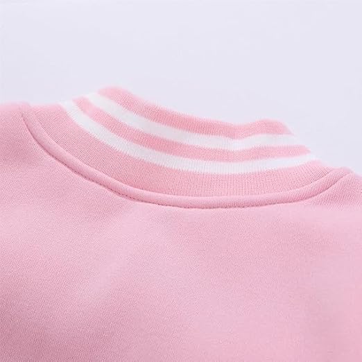 Girls Varsity Jacket Toddler Baseball Jacket Kids Funny Letter Print Long Sleeve Bomber Coat4