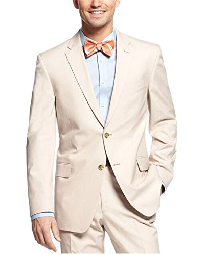 Men's Suits Beige Two Buttons Notch Lapel Wedding Prom Tuxedos2