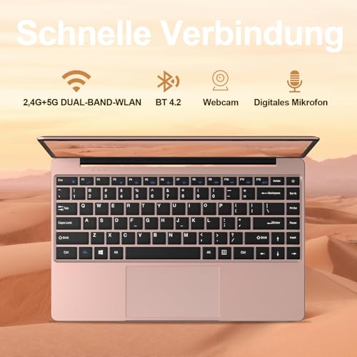 Laptop Portátil 256GB 14" Win 11 N4020 Rose Gold 1080 - Imagen 5