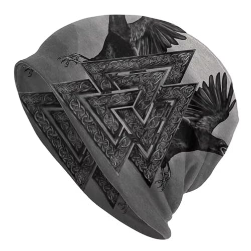 Bonnet de pirate Viking Odin pour hommes et femmes, casquette crâne imprimée mythologie nordique