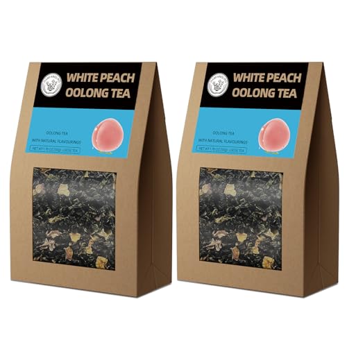HANFANGLING Tè Oolong alla Pesca Bianca, 2 Pezzi