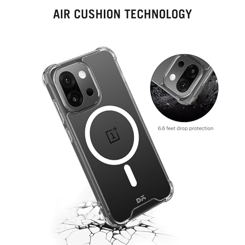 Image of DailyObjects Clear Magnetic Phone Case Cover Compatible with OnePlus 13s | Wireless Charging Slim Back Cover | 2 Layer Edge Protection & Shockproof