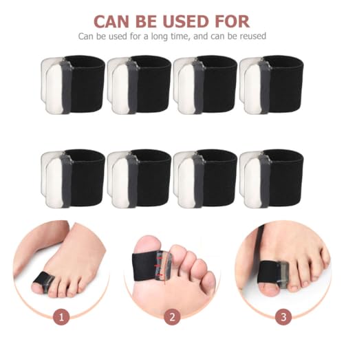 ARTSEWPLY Separator for Bunion 4 Pairs Large Black Reusable Spacers for Women Foot Care Supplies