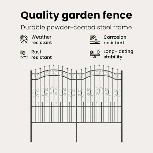 Clôture de jardin en acier résistant aux intempéries structure grise KAMPEN