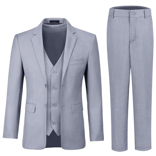 JPF Boy's Formal Suit Set Slim Fit Kids Tuxedo Suits for Wedding Teen Toddler Boy Dress Suit Outfit