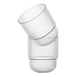 Sagaform Billi Wasserglas 2er Set aus recyceltem PE, 8,5x9,5 cm, 40 cl, 5018480
